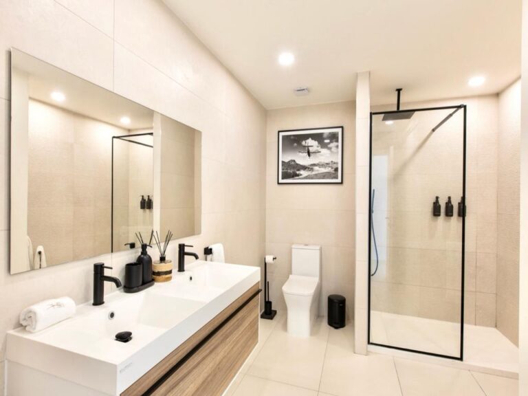Bathroom in sold 3-bedroom condo A-124 at The Hills Residence Simpson Bay Sint Maarten