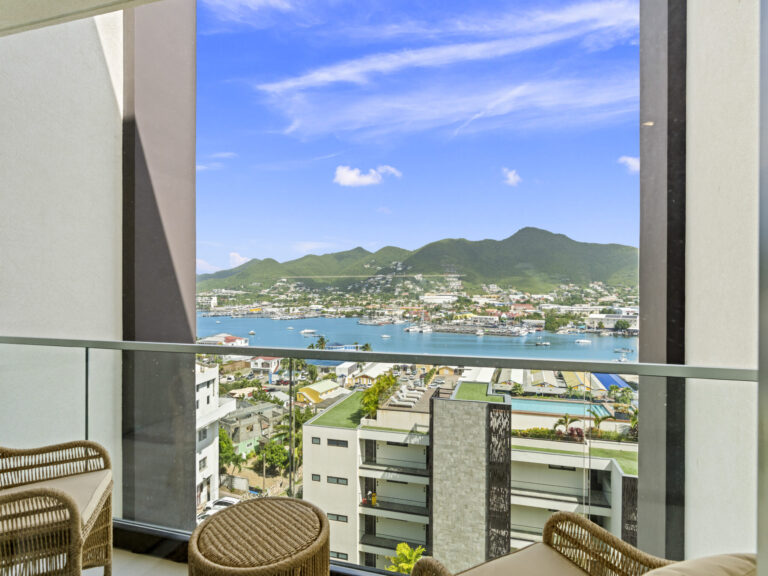 Lagoon view from apartment D-414 The Hills Residence Sint Maarten