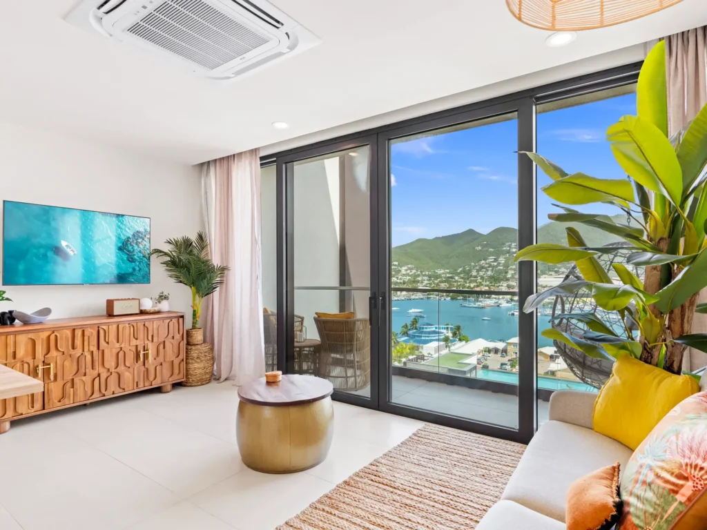 B242 Glorious lagoon view apartment with balcony — The Hills Residence Simpson Bay