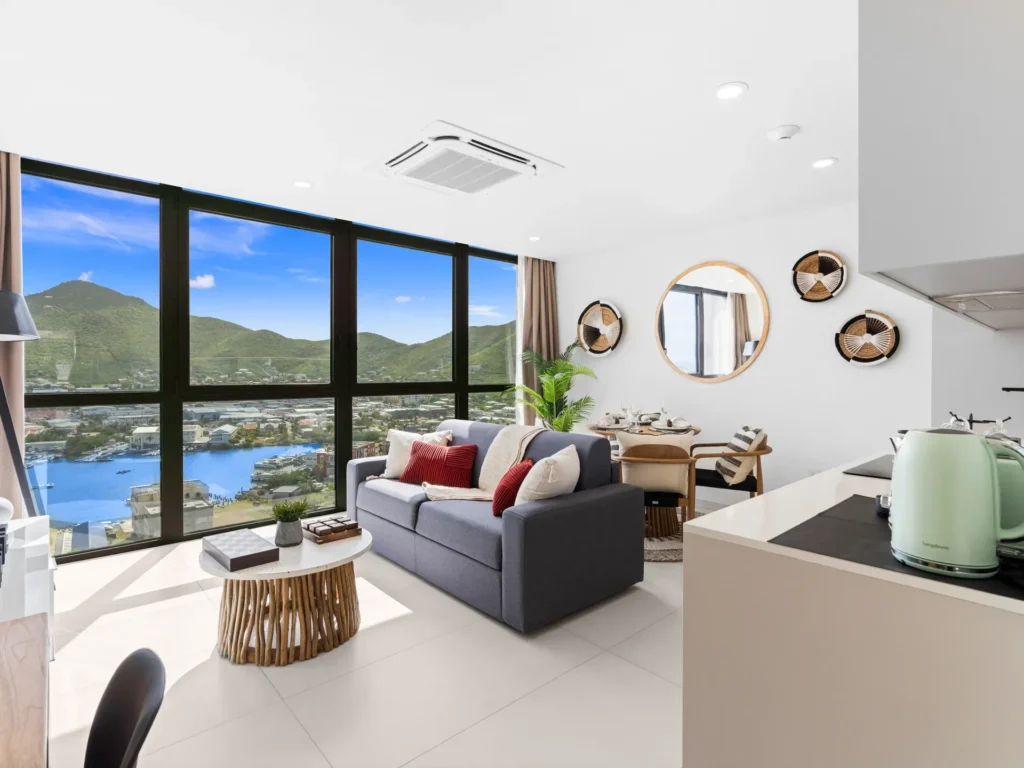 C351 Élégant appartement vue lagon 1 location vacances The Hills Residence Sint Maarten