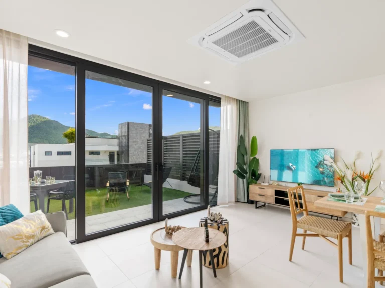 1 bedroom apartment B207 terrace at The Hills Residence Sint Maarten